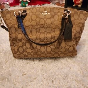 Coach Small Kelsey Satchel in Outline Signature